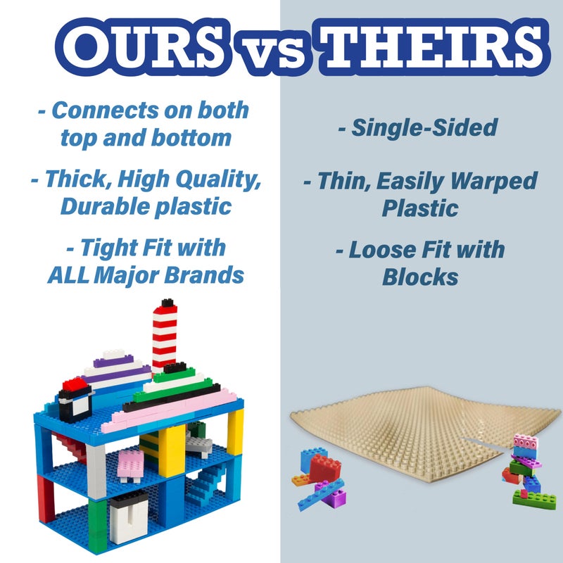 SCS Direct 1000 Pieces Unique Clear Building Bricks - 9 Block Sizes & 50 Roof Pcs - Compatible & Tight Fit w All Major Brands - Great for Activity Tables, Creativity & School Projects - Kids Holiday Xmas Gift - Image 5